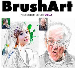 PS动作－现实与艺术(新版)：BrushArt Vol.1 - Photoshop Effect